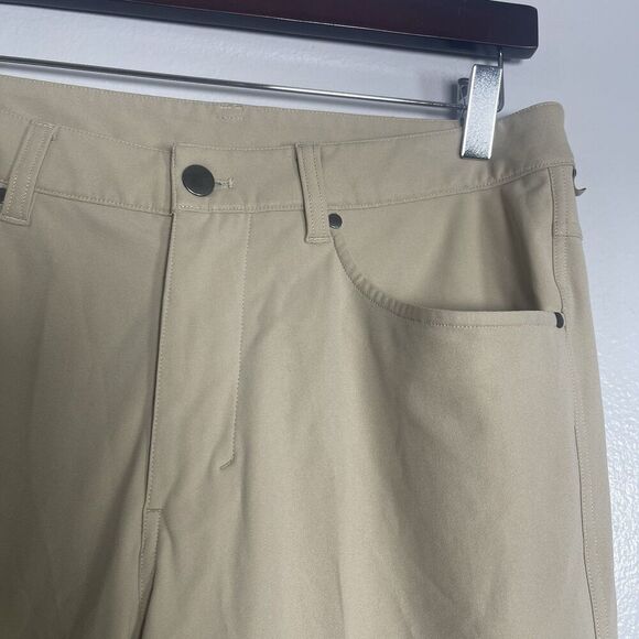 LULULEMON Lululemon ABC Pant Classic Size 31 Khaki 28” Inseam Warpstreme Active - Picture 5 of 11